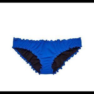 NWT VS Swim Ruffle Bikini Bottom Blue Size XS